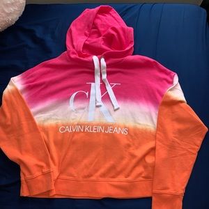 Calvin Klein cropped multicolored hoodie